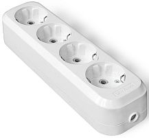 Колодка удлинителя с заземлением UNIVersal 4-м 16А 3500Вт белый картинка 